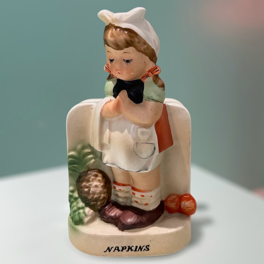 Vintage Hummel-style Napkin Holder
